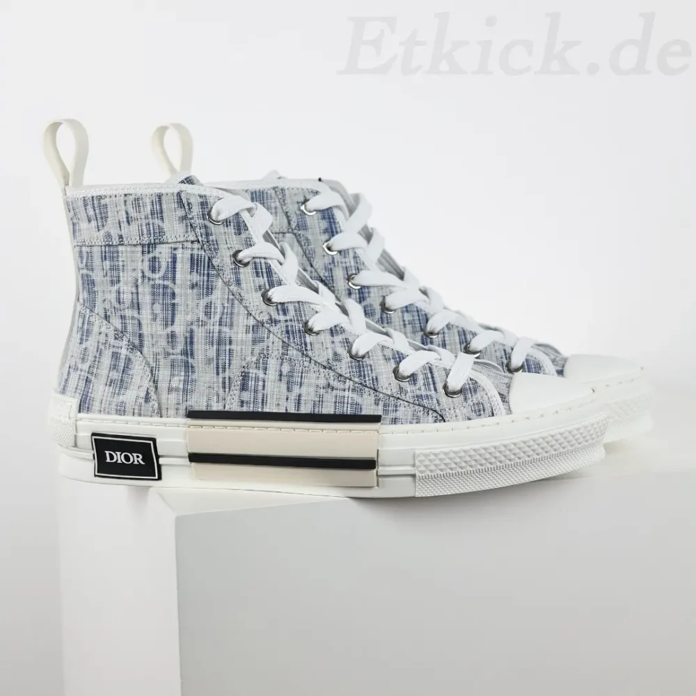 B23 High Blue Oblique Kasuri Jacquard-Sneaker – Bild 2