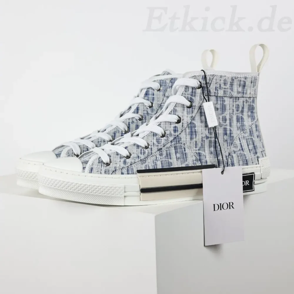 B23 High Blue Oblique Kasuri Jacquard-Sneaker – Bild 3