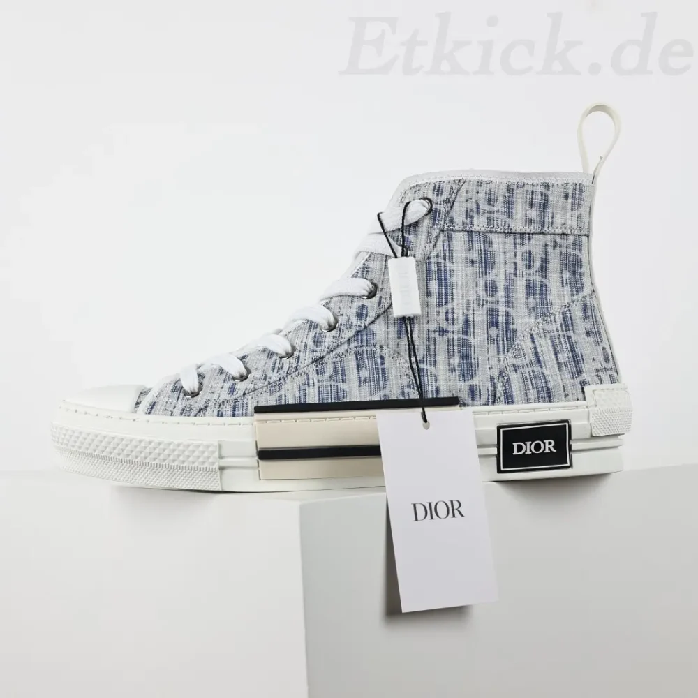 B23 High Blue Oblique Kasuri Jacquard-Sneaker – Bild 4