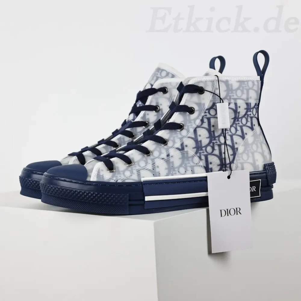 B23 High Top Blaue Oblique Sneakers – Bild 2