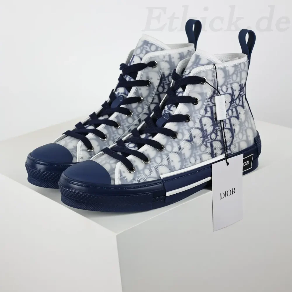 B23 High Top Blaue Oblique Sneakers