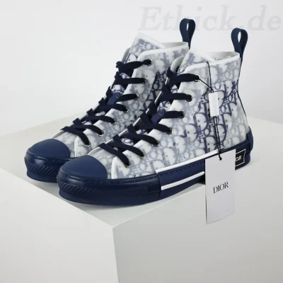 B23 High Top Blaue Oblique Sneakers