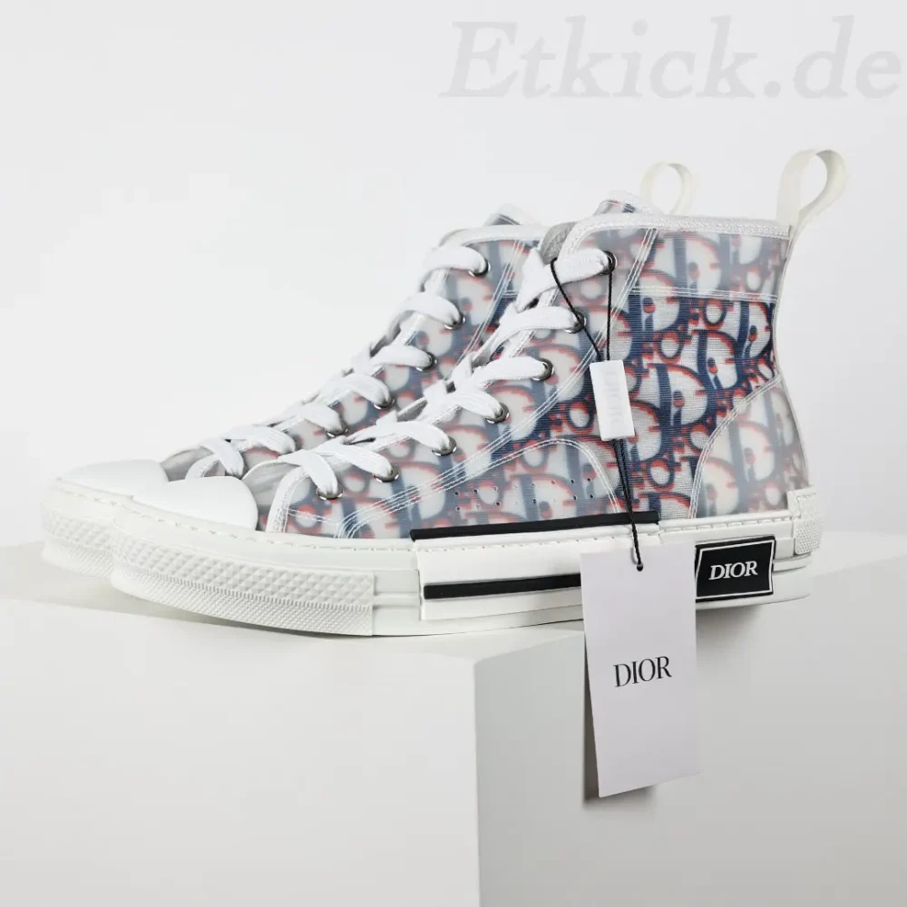 B23 High Top Sneakers Rot Blau Oblique – Bild 3