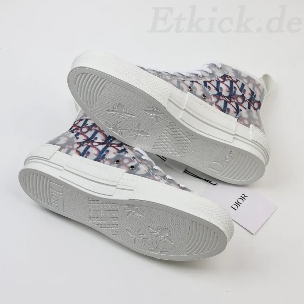 B23 High Top Sneakers Rot Blau Oblique – Bild 8