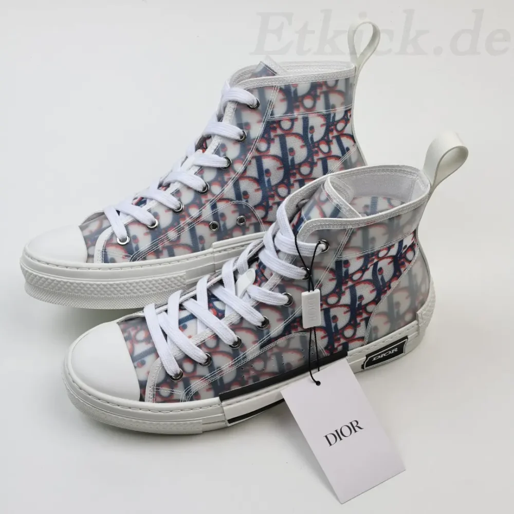 B23 High Top Sneakers Rot Blau Oblique – Bild 7