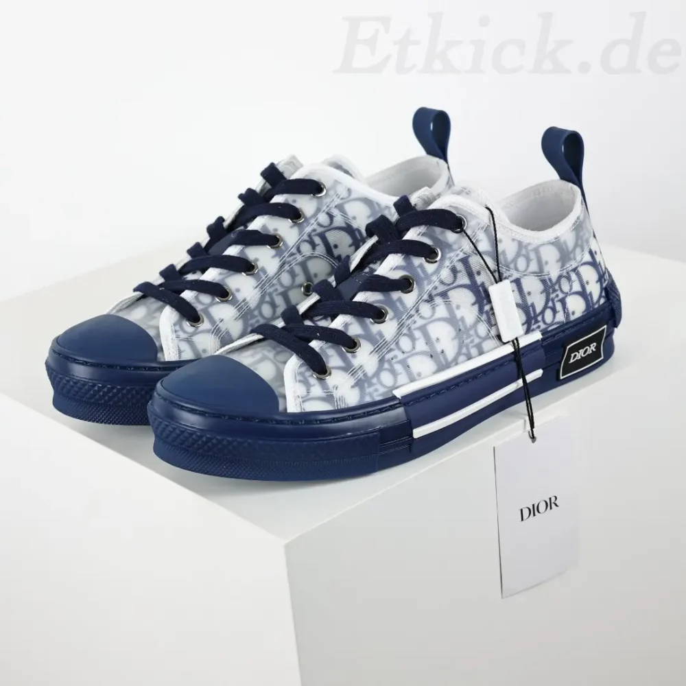 B23 Low Top Blaue Oblique Sneakers
