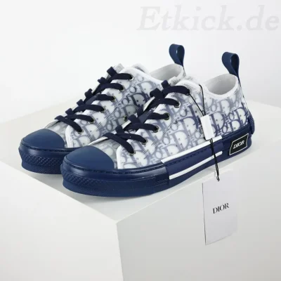 B23 Low Top Blaue Oblique Sneakers