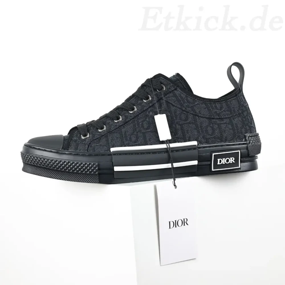 B23 Oblique Low-Top-Sneaker CD Oblique Schwarzer Druck – Bild 4