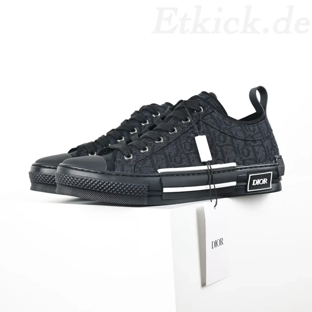 B23 Oblique Low-Top-Sneaker CD Oblique Schwarzer Druck – Bild 2