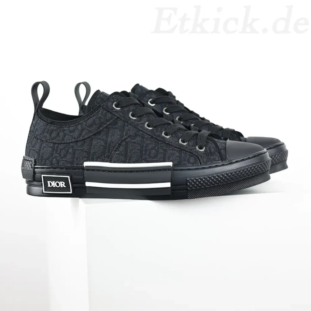 B23 Oblique Low-Top-Sneaker CD Oblique Schwarzer Druck – Bild 3