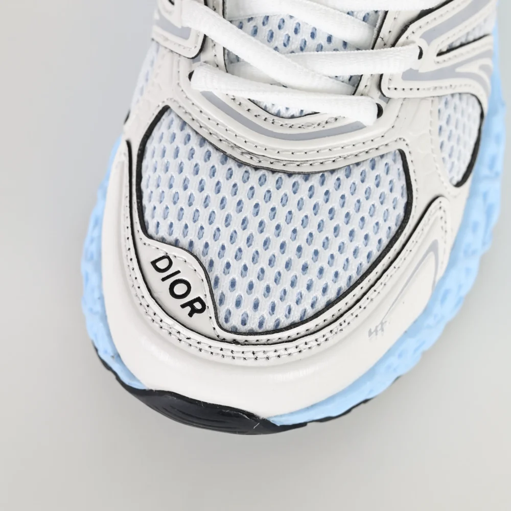 B35 NXXT Sneaker Technisches Gewebe und Mesh Weiß und Blau – Bild 10
