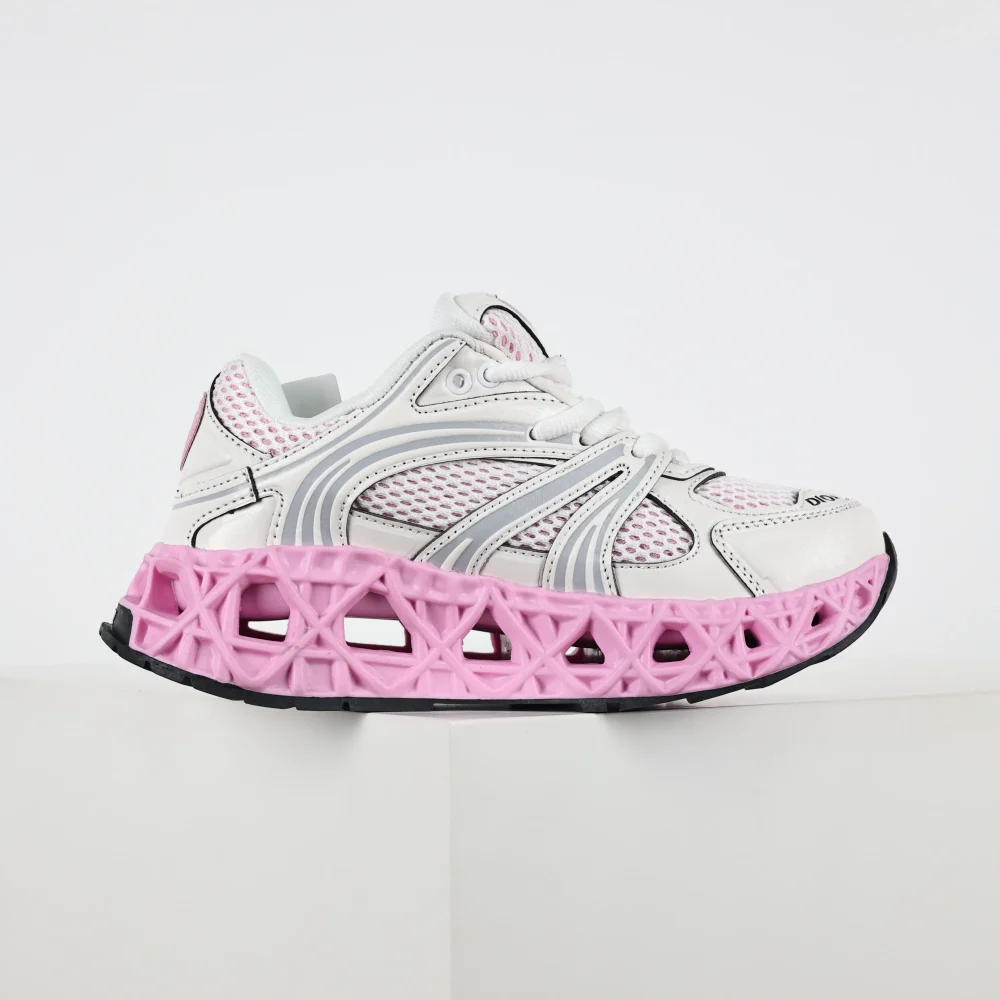 B35 NXXT Sneaker aus technischem Gewebe und Mesh in Rosa und Weiß – Bild 10