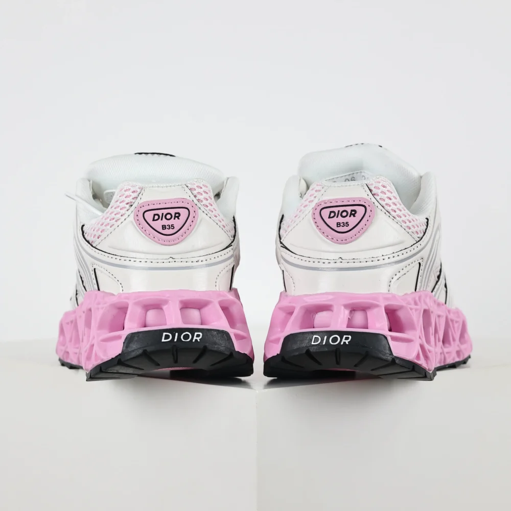 B35 NXXT Sneaker aus technischem Gewebe und Mesh in Rosa und Weiß – Bild 5