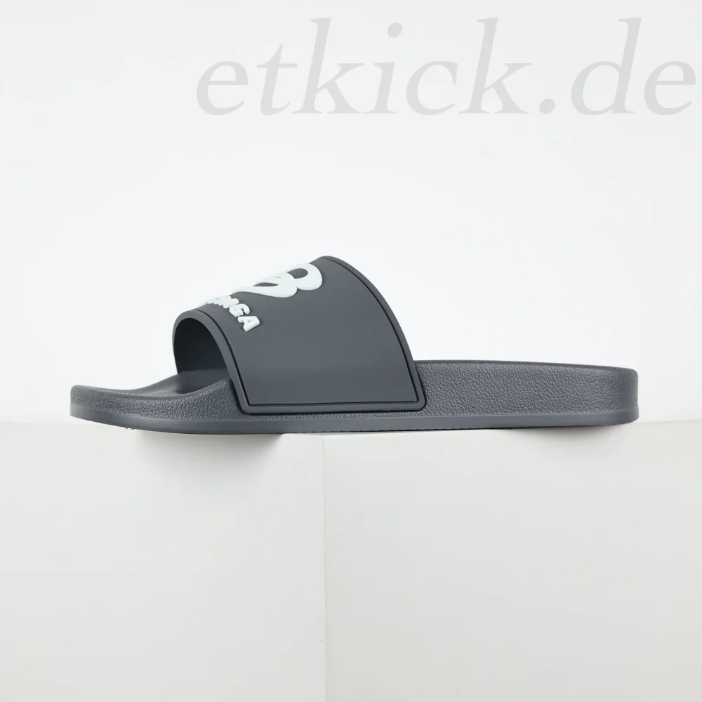 Balenciaga Herren Pool Slide Sandale in Graublau und Weiß – Bild 5