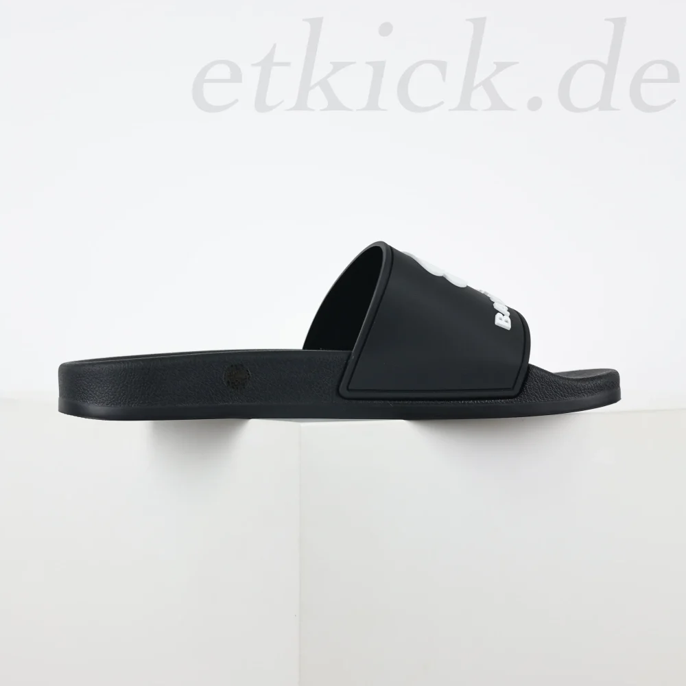 Balenciaga Herren Pool Slide Sandale in Schwarz und Weiß – Bild 6
