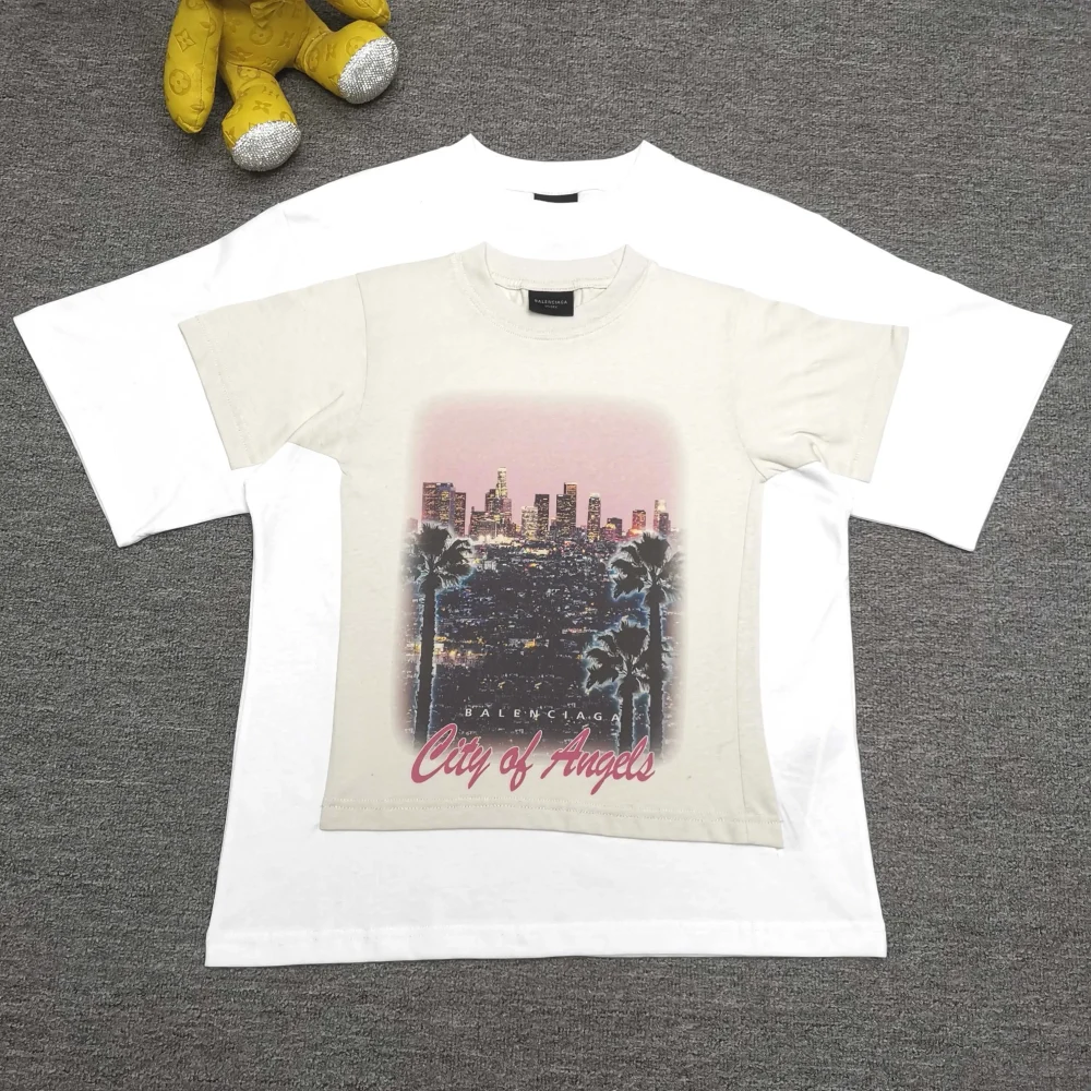 Balenciaga Round Neck Los Angeles Nachtansicht Shirt