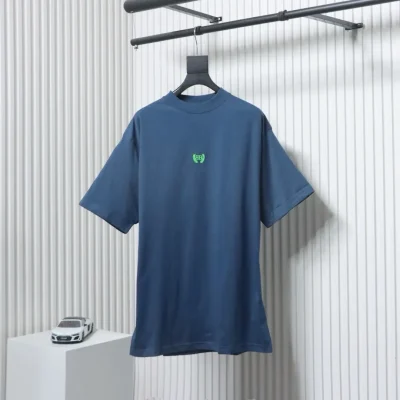 Balenciaga Weizenähren-Doppel-B-Stickerei, gewaschenes Kurzarmhemd