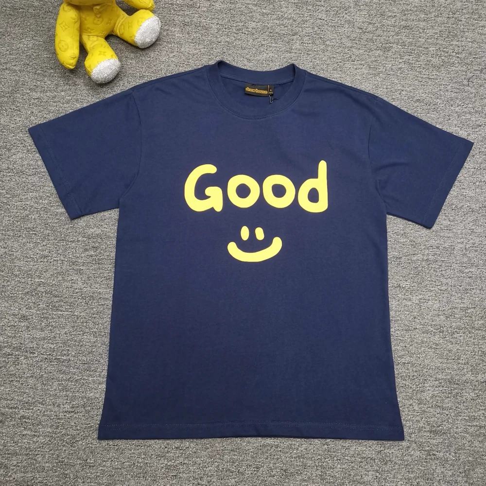 Drew House einfache Smiley-Nische Trendmarke ins amerikanische lockere Paar Sommer reine Baumwolle kurze Ärmel