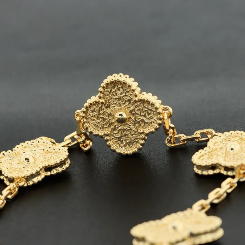 Fünf Blumen Armband Gold – Bild 5