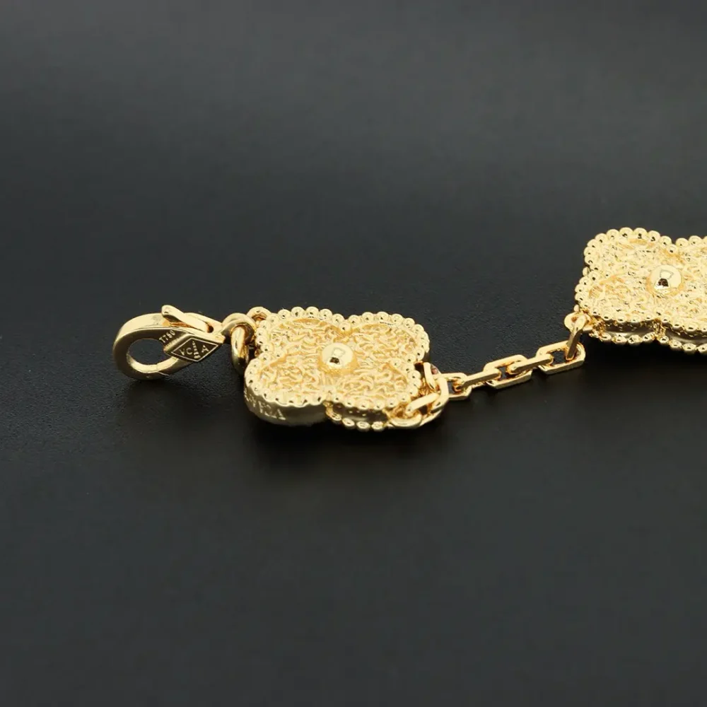 Fünf Blumen Armband Gold – Bild 6