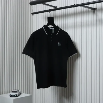 Kurzarm-Poloshirt mit kontrastierender Logo-Stickerei