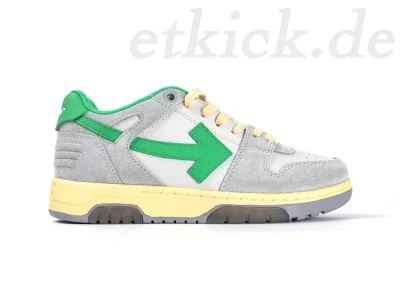 OFF-WHITE Out Of Office OOO Low Tops Hellgrau Grün