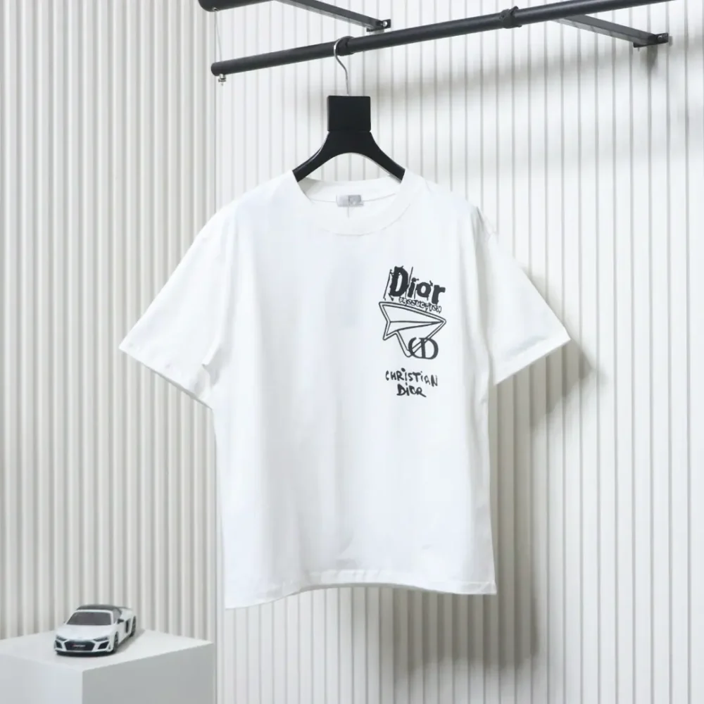 Papierflieger-Kurzarm-T-Shirt