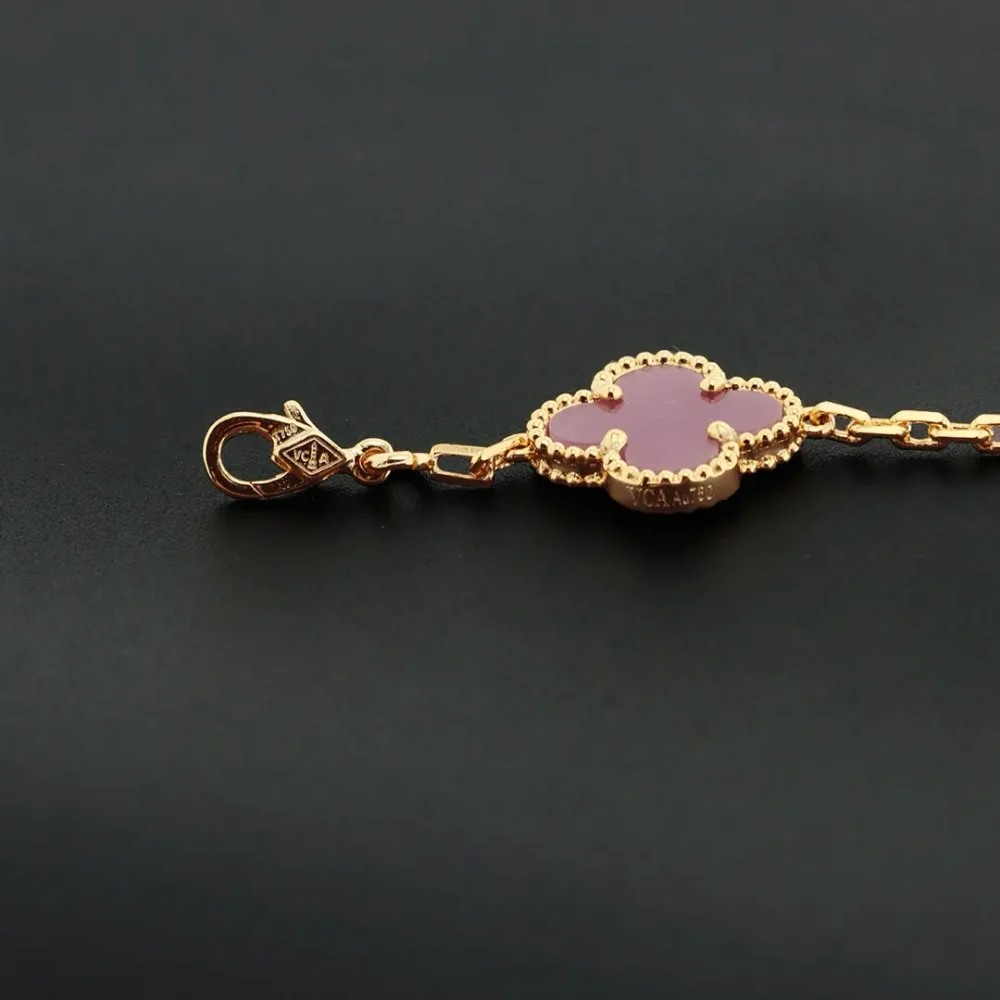 Violettes Blumenarmband in Roségold – Bild 11