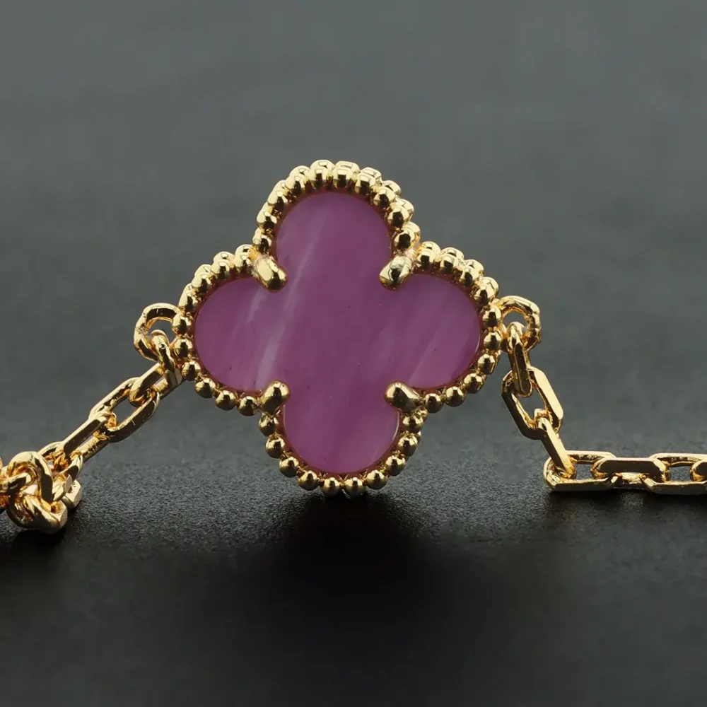 Violettes Blumenarmband in Roségold – Bild 10