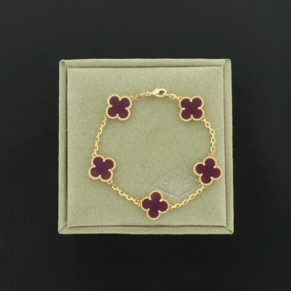 Violettes Blumenarmband in Roségold – Bild 12