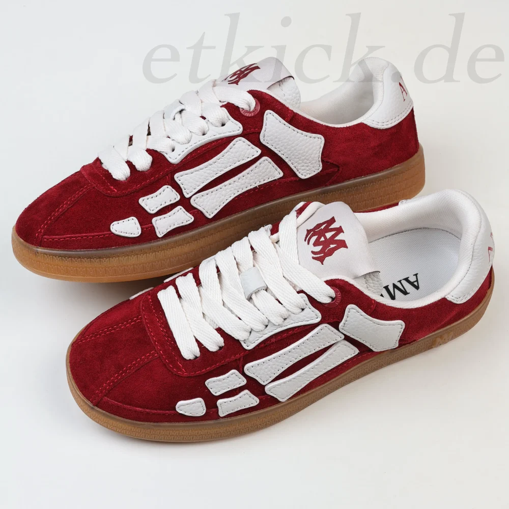 AMIRI Pacific Bones Karminrote Low-Top-Sneaker Rot – Bild 7