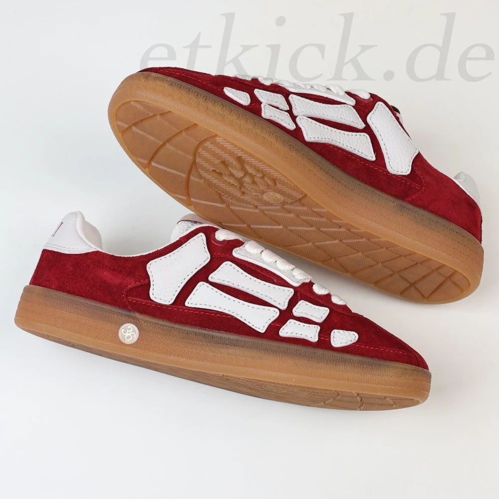 AMIRI Pacific Bones Karminrote Low-Top-Sneaker Rot – Bild 8
