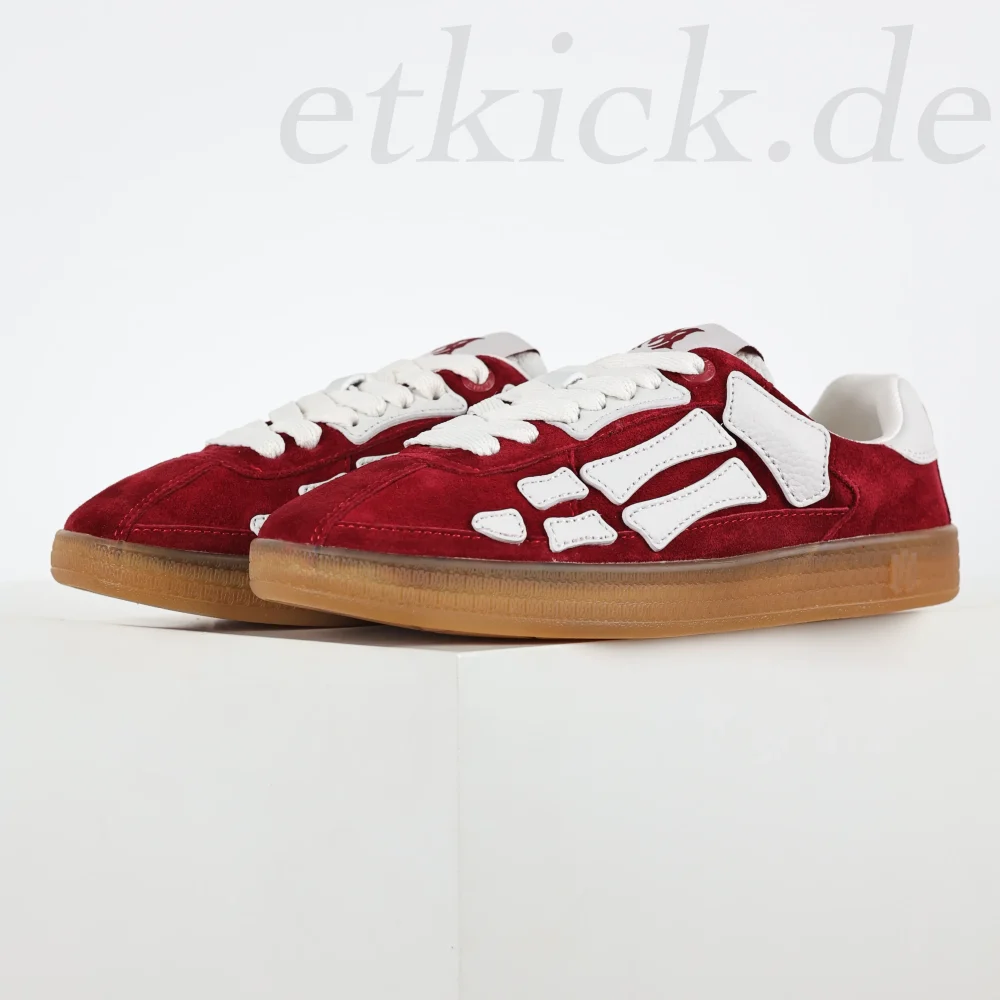 AMIRI Pacific Bones Karminrote Low-Top-Sneaker Rot – Bild 3