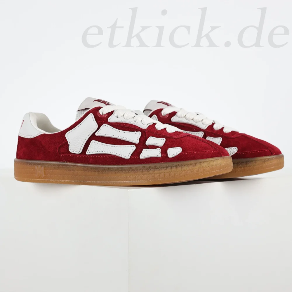 AMIRI Pacific Bones Karminrote Low-Top-Sneaker Rot – Bild 2