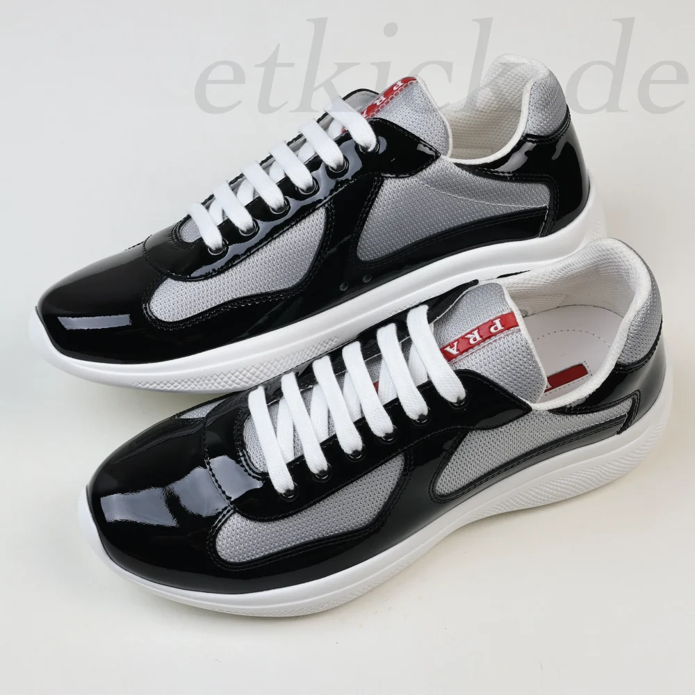 America's Cup Sneakers aus Lackleder-Mix in Schwarz – Bild 6