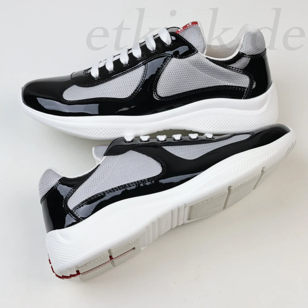 America's Cup Sneakers aus Lackleder-Mix in Schwarz – Bild 5