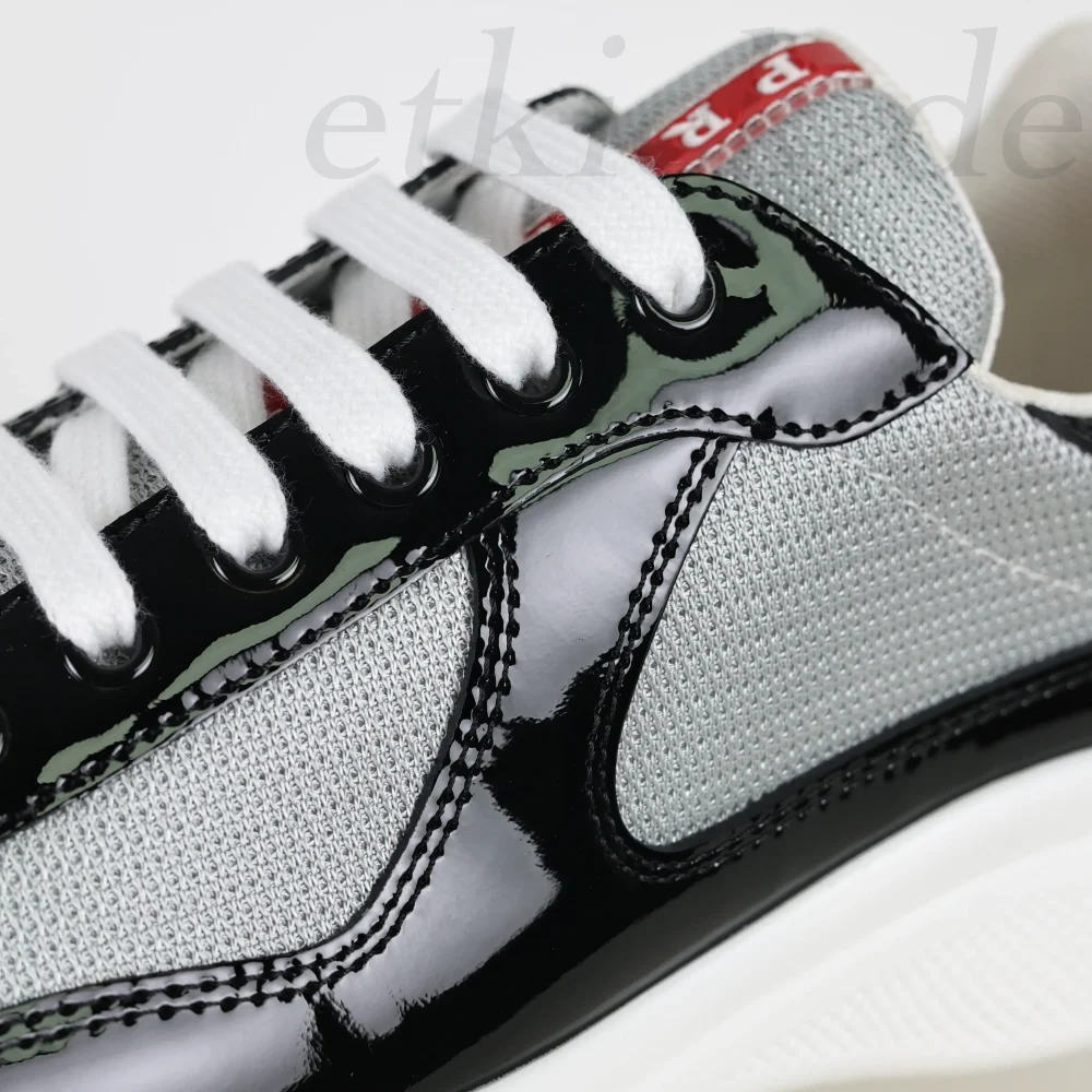 America's Cup Sneakers aus Lackleder-Mix in Schwarz – Bild 8