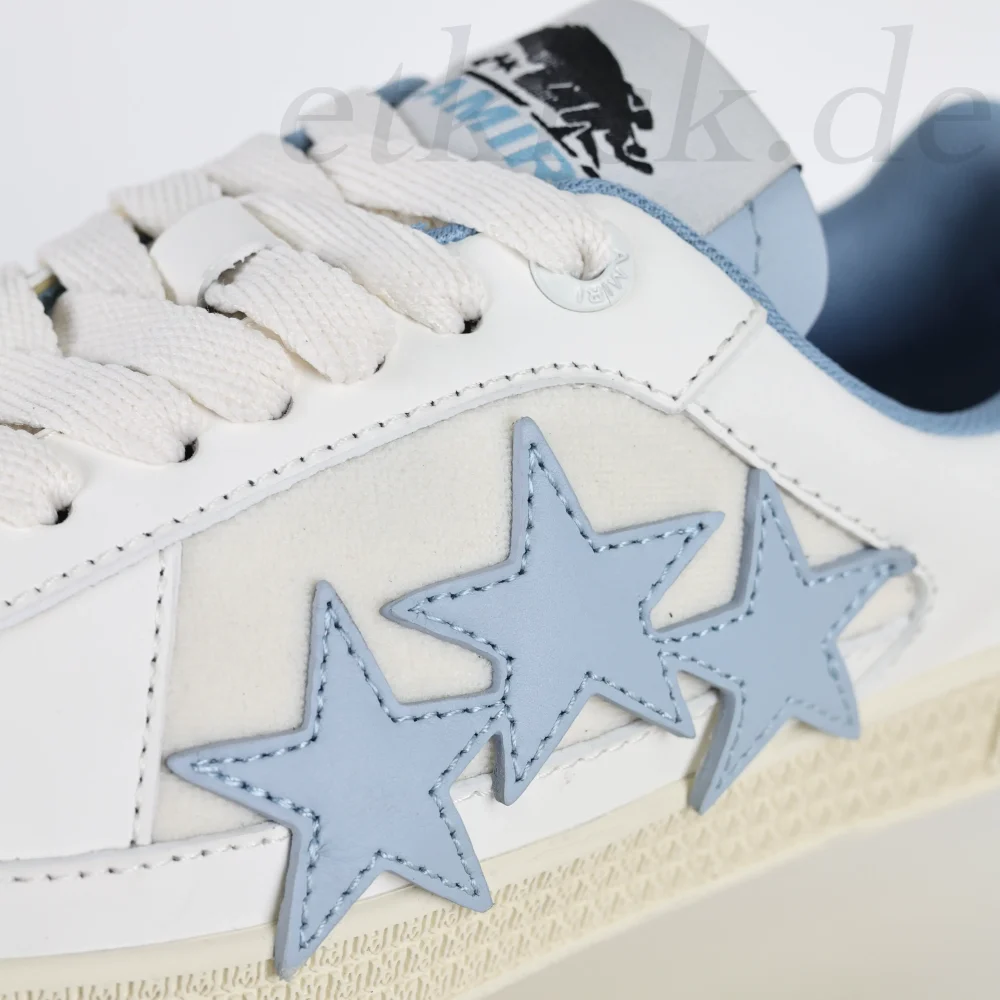 Amiri Pacific Stars Weiß und Blau Low-Top-Sneaker – Bild 12