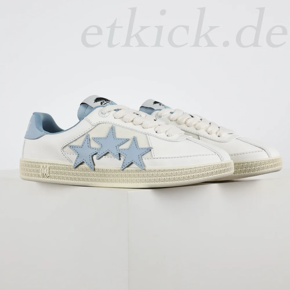 Amiri Pacific Stars Weiß und Blau Low-Top-Sneaker – Bild 2