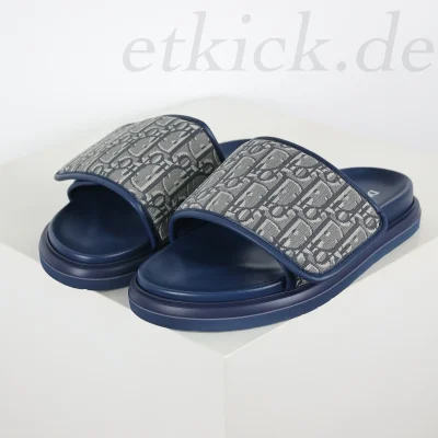 Aqua Sandale Blau Schräg Jacquard