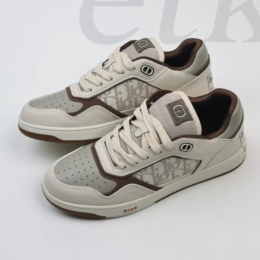 B27 Low Top Sneaker Creme und Greige – Bild 7