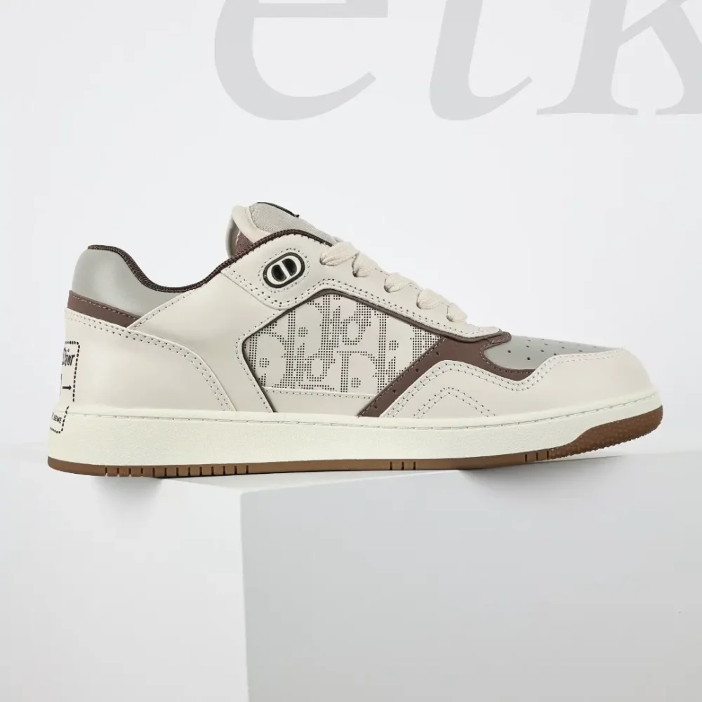 B27 Low Top Sneaker Creme und Greige – Bild 3