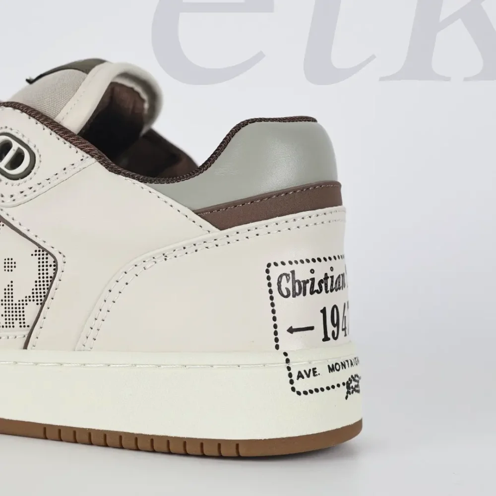 B27 Low Top Sneaker Creme und Greige – Bild 9