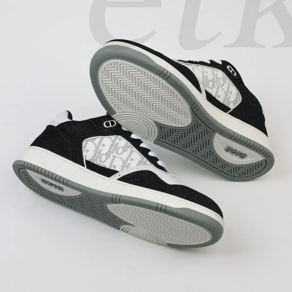 B27 Low Weiß Schwarz Denim Herren Low-Top-Sneaker – Bild 11