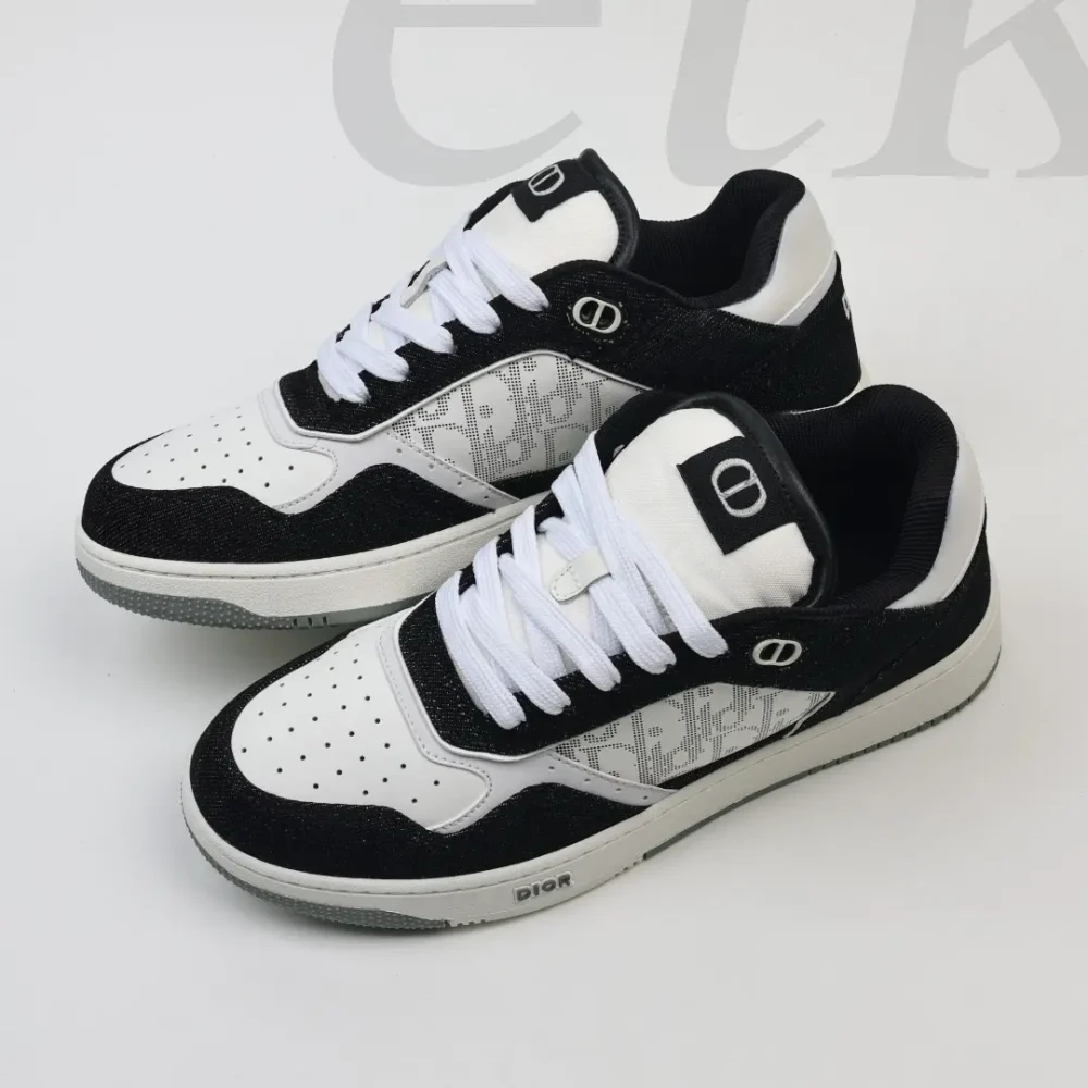 B27 Low Weiß Schwarz Denim Herren Low-Top-Sneaker – Bild 7