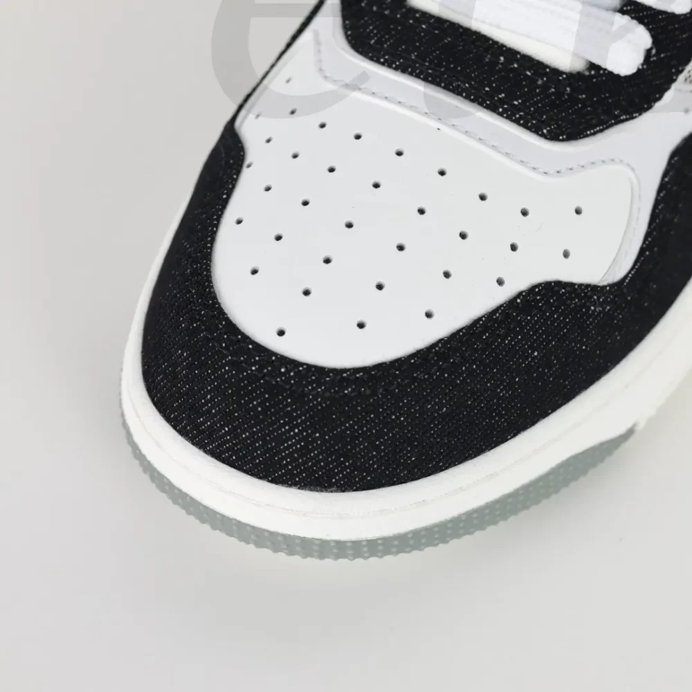 B27 Low Weiß Schwarz Denim Herren Low-Top-Sneaker – Bild 9