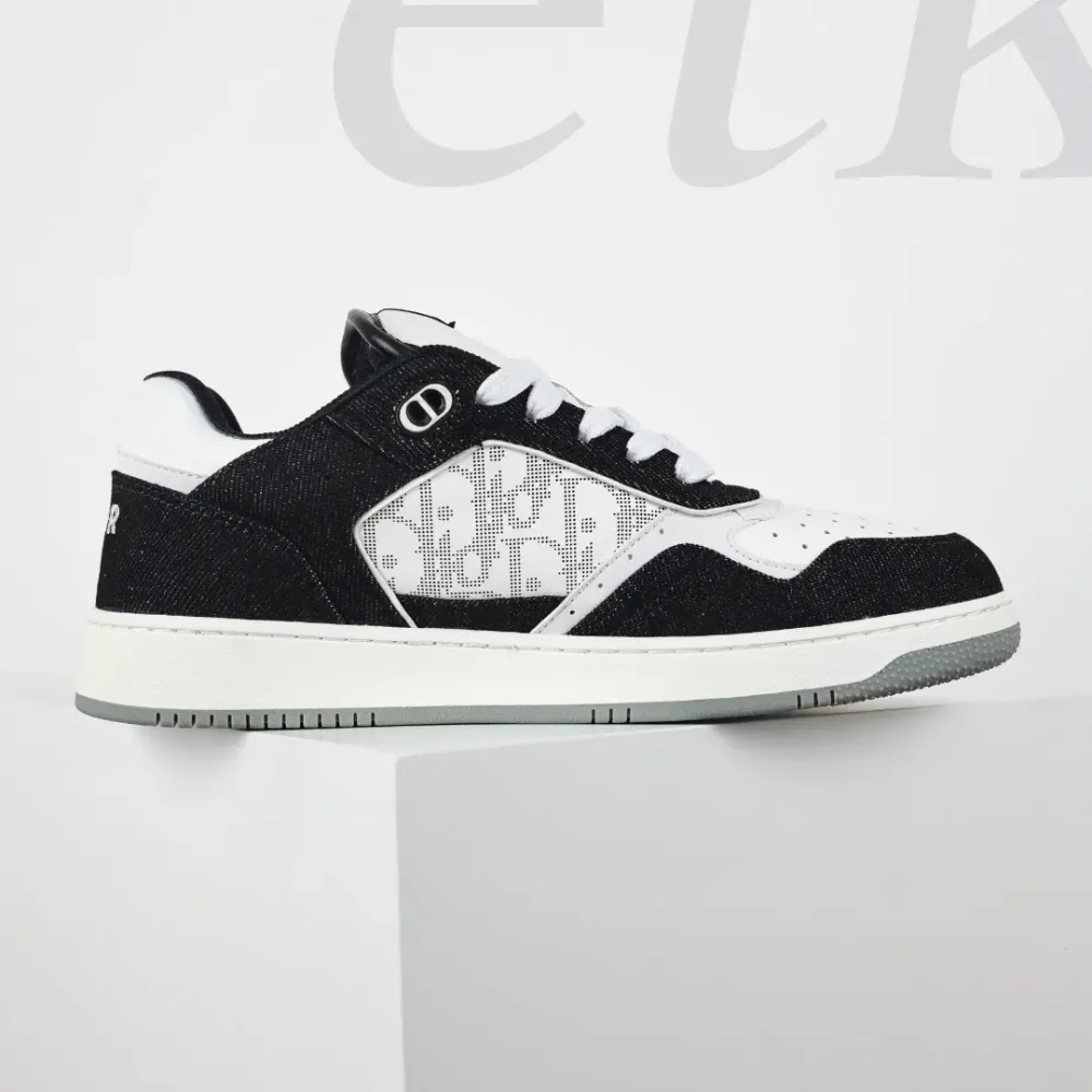 B27 Low Weiß Schwarz Denim Herren Low-Top-Sneaker – Bild 5