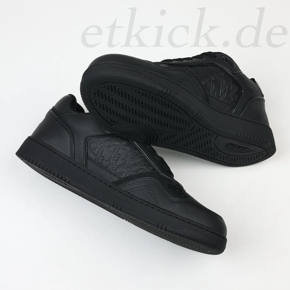 B27 Uptown Low-Top Sneaker Schwarzes genarbtes Kalbsleder und Schwarz – Bild 6