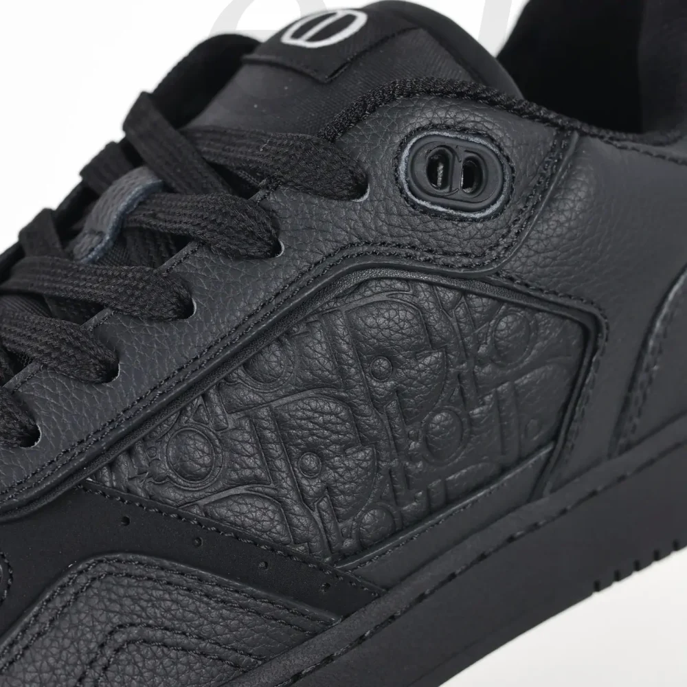 B27 Uptown Low-Top Sneaker Schwarzes genarbtes Kalbsleder und Schwarz – Bild 9