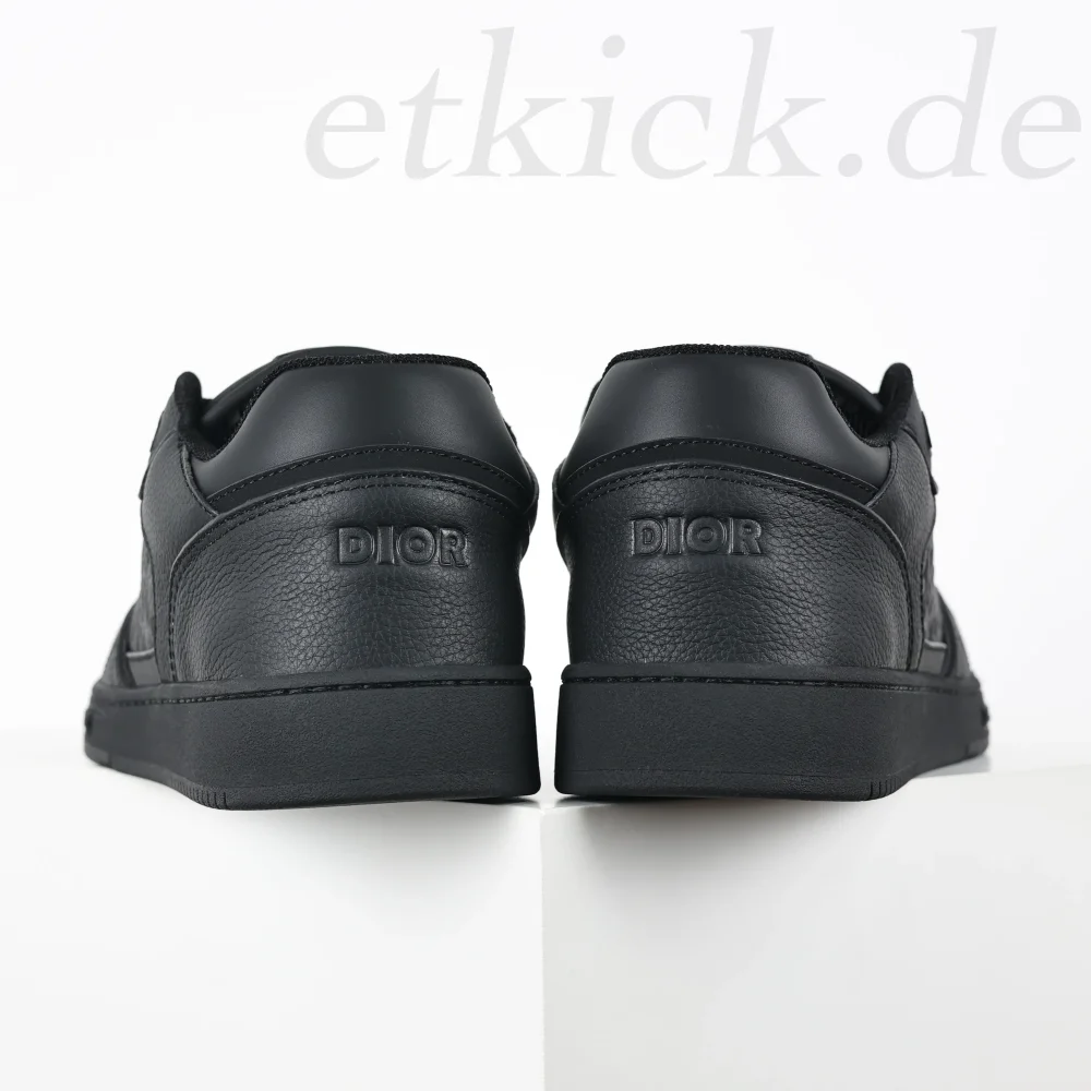 B27 Uptown Low-Top Sneaker Schwarzes genarbtes Kalbsleder und Schwarz – Bild 12